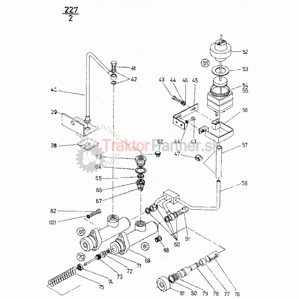 Nožné brzdy s ovládaním