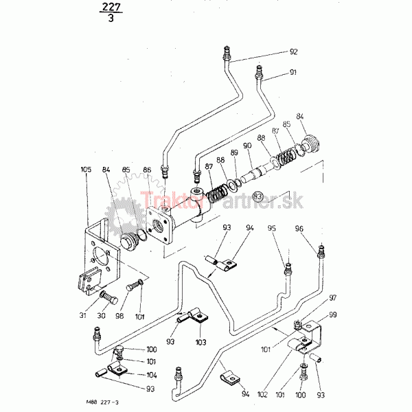 Nožné brzdy s ovládaním