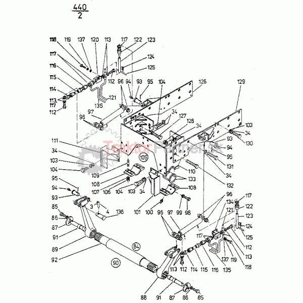 Predný trojbodový záves