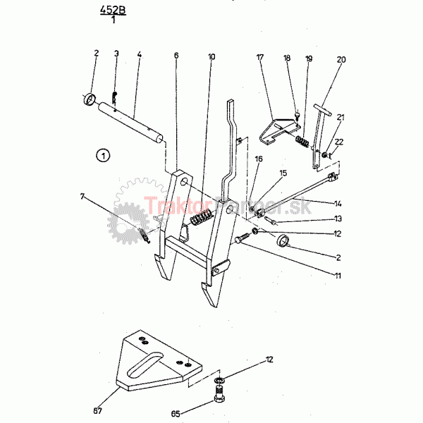 Spodný univerzálny záves