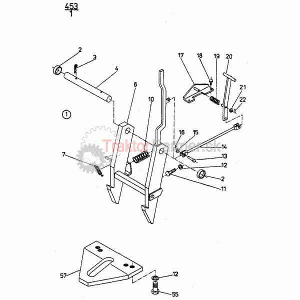 Spodný univerzálny záves