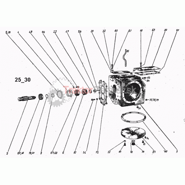 Skriňa hlavného prevodu, nahon diferencialu a uzávierka diferenciálu