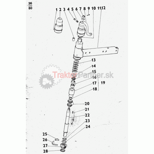 Odpružené nastavce s koly pre pneumatiky 6,00-16 (Z 5211); 6,50-16 (Z 6211)