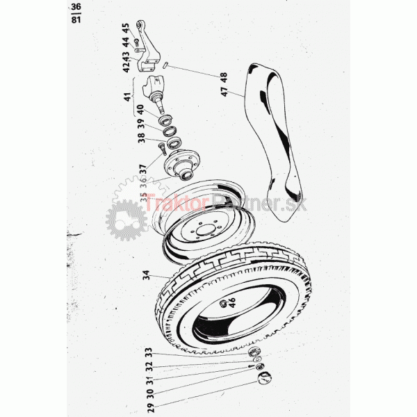 Odpružené nastavce s koly pre pneumatiky 6,00-16 (Z 5211); 6,50-16 (Z 6211)