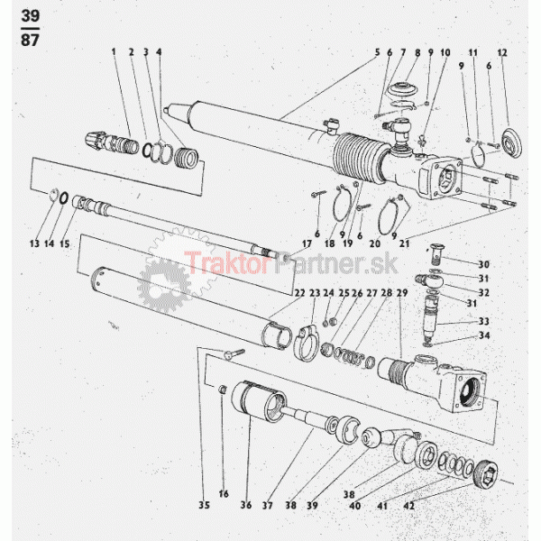 Valec posilovača riadenia Starší typ
