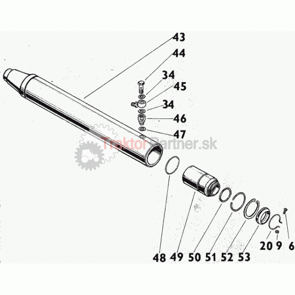 Valec posilovača riadenia Starší typ