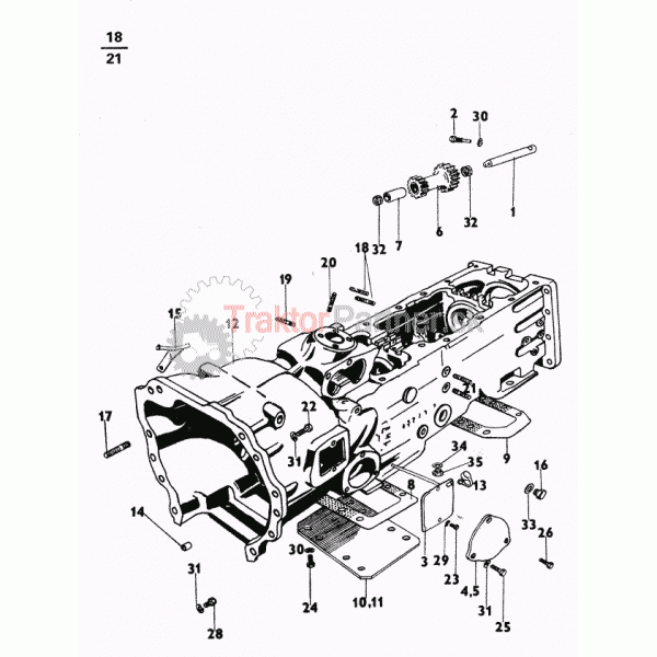 Skriňa prevodovky a spetný chod