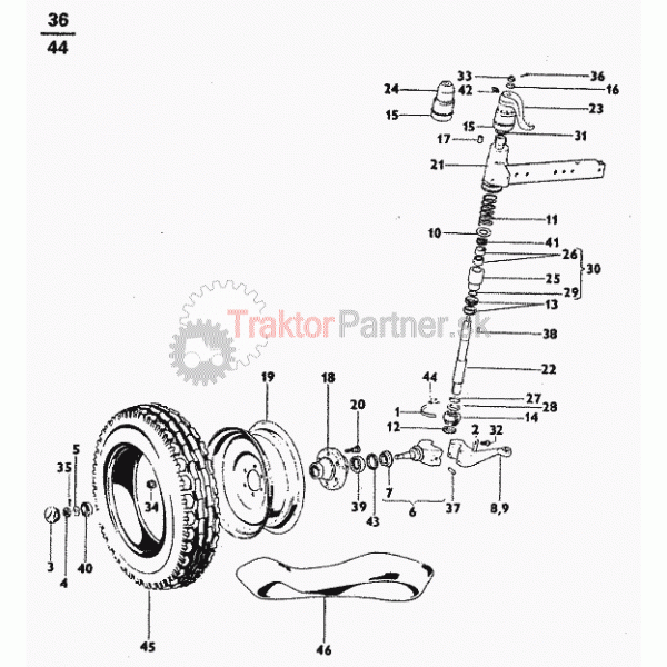 Odperované nástavce s kolesami pre pneumatiky 6,00-16 (Z 5011); 6,50-16 (Z 6011)