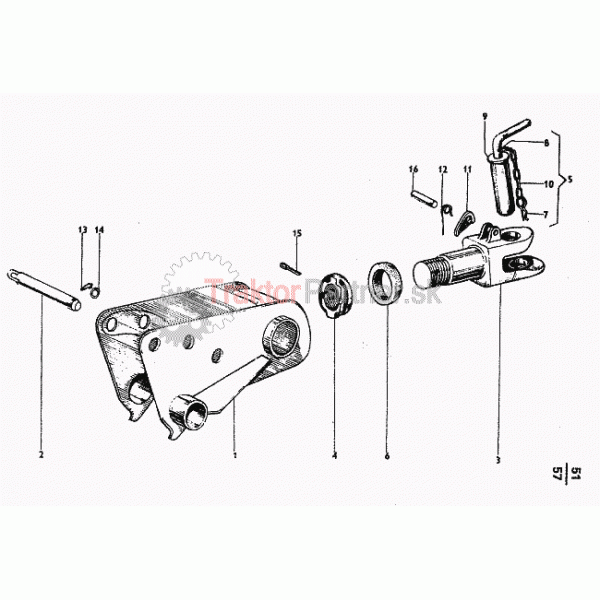 Záves pre prívesy sklopný