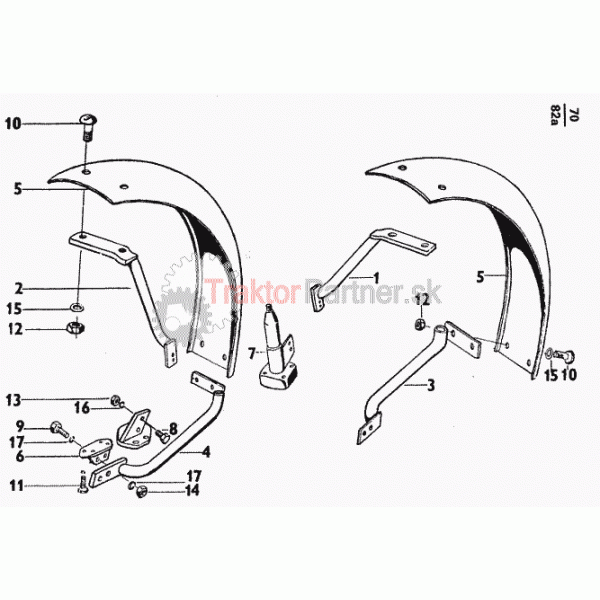 Predné blatníky Zetor 7045 Horal