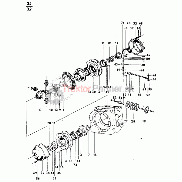 Skriňa hlavného prevodu, náhon diferenciálu a uzávierka diferenciálu