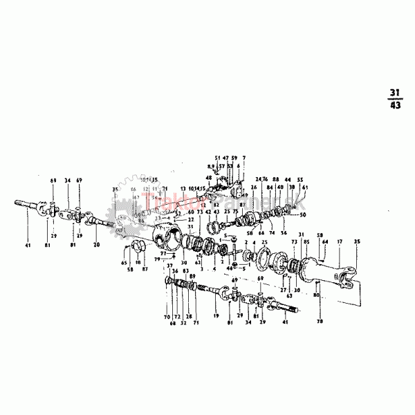 Predná hnacia náprava (Z 5945, Z 5945 BK, Z 5945 UBK, Z 6945, Z 6945 BK, Z 6945 UBK)