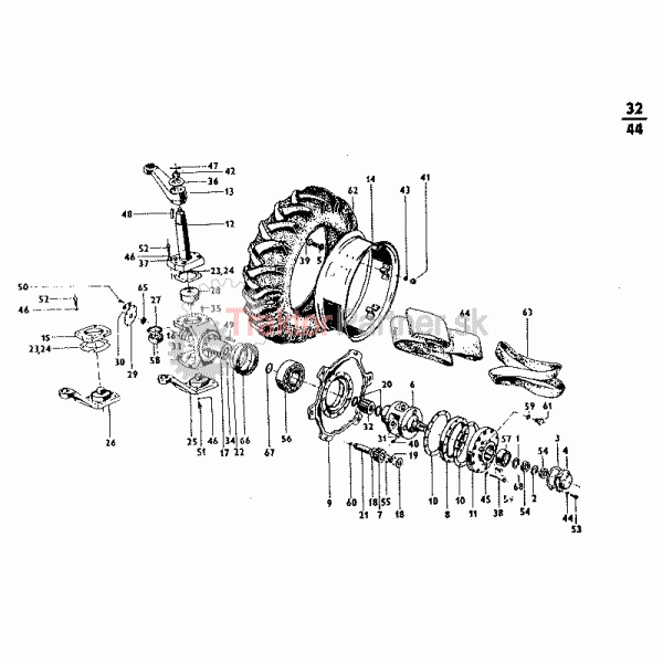 Predné hnacie koleso (Z 5945, Z 5945 BK, Z 5945 UBK, Z 6945, Z 6945 BK, Z 6945 UBK)