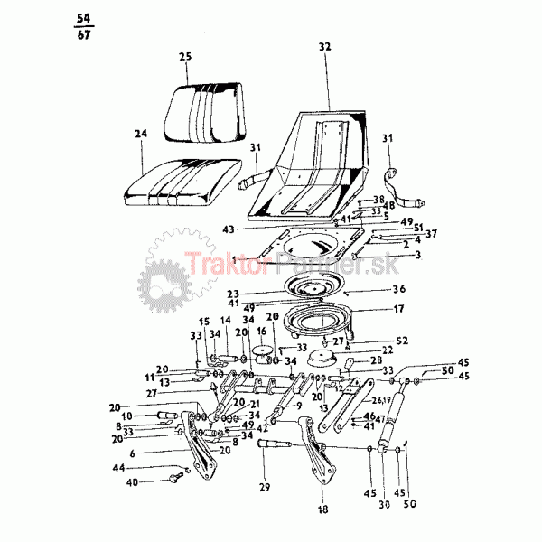 Sedadlo Aerolastic (Z 4911, Z 5911 , Z 5945, Z 6911, Z 6945)