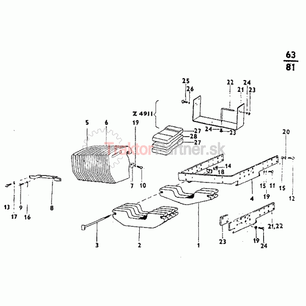 Závažie prednej nápravy (Z 4911, Z 6945 UBK)