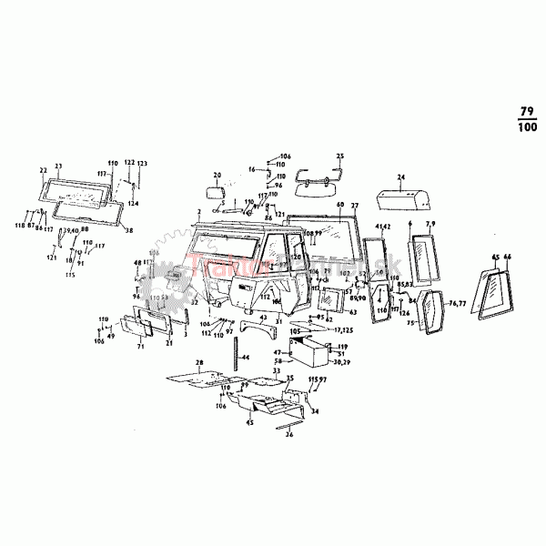 Bezpečnostná kabína (Z 4911 UBK, Z 5911 UBK, Z 5945 UBK, Z 6911 UBK, Z 6945 UBK)