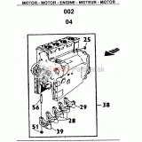 MOTOR Kľuková skriňa s víkami ložísk (17-1x,31-34,37)102x120mm [ zrepas.blok] - 7901 0109.651