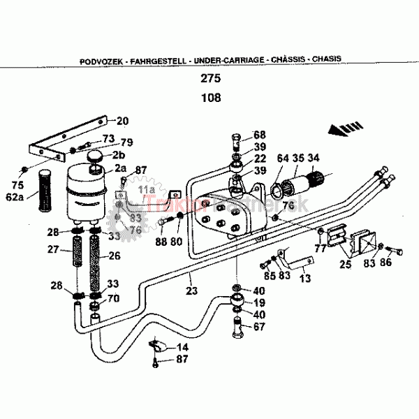 Hydrostatické riadenie Carraro Z 3341,4341,5341,6341,7341