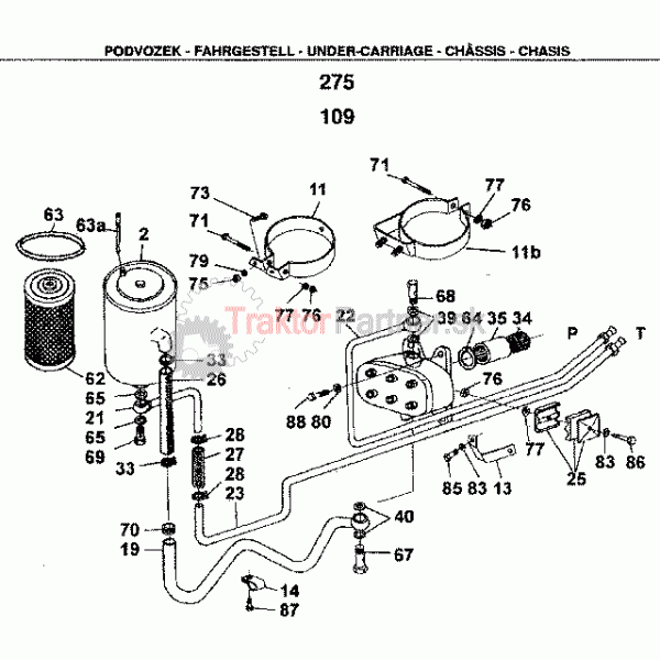 Hydrostatické riadenie Carraro Z 3341,4341,5341,6341,7341