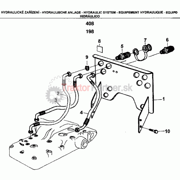 Vonkajšie vývody hydrauliky zadné