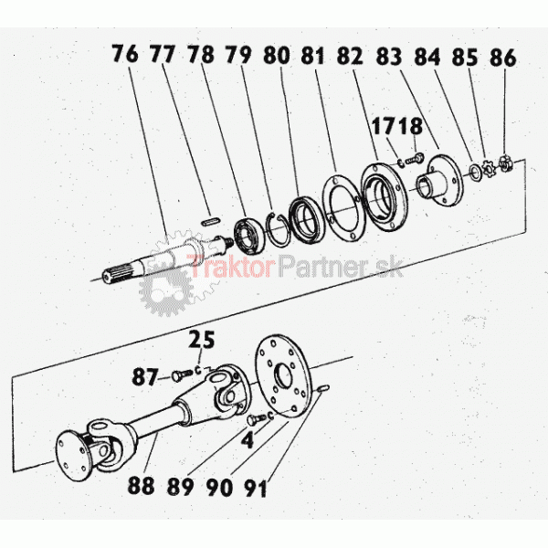 Predný vývodový hriadeľ