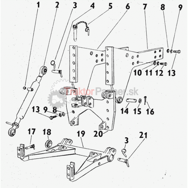 Predný trojbodový záves