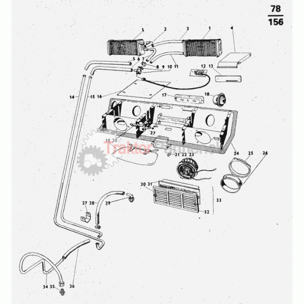 Teplovodne vytapanie kabiny (BK 6011)