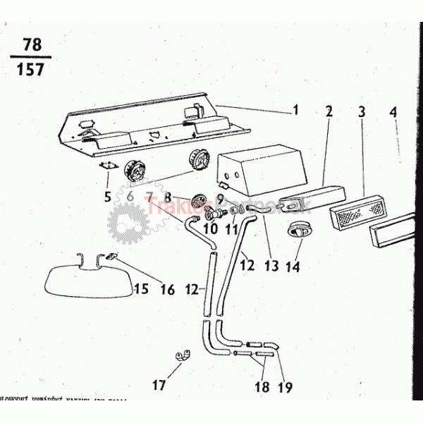Teplovodne vytapanie kabiny (BK 7011)