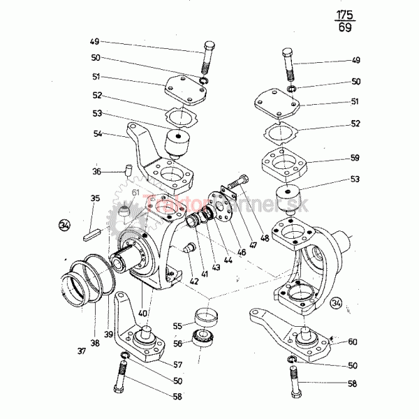 Hlava kolesa s reduktorom