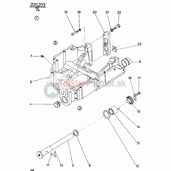 Konzola prednej hnacej nápravy