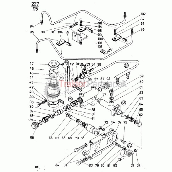 Nožné brzdy s ovládaním