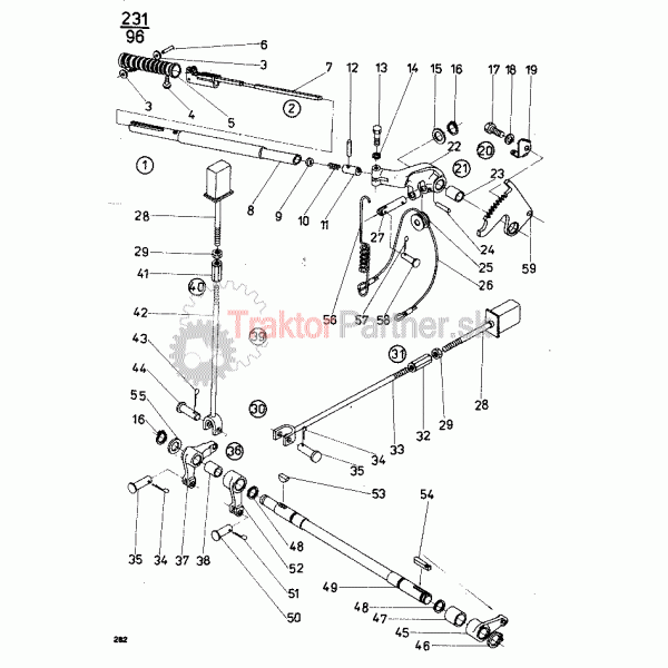 Ručná brzda s vyrovnávačom