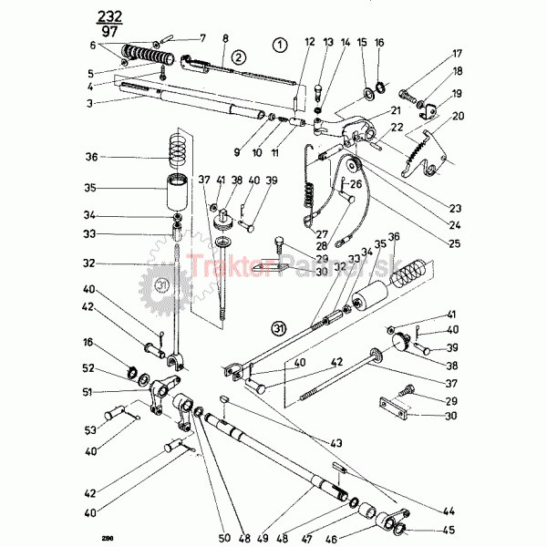Ručná brzda s vymedzovačom dilatácií