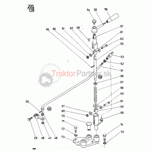 Ovládanie spojky vývodového hriadeľa, uzávierky diferencialu