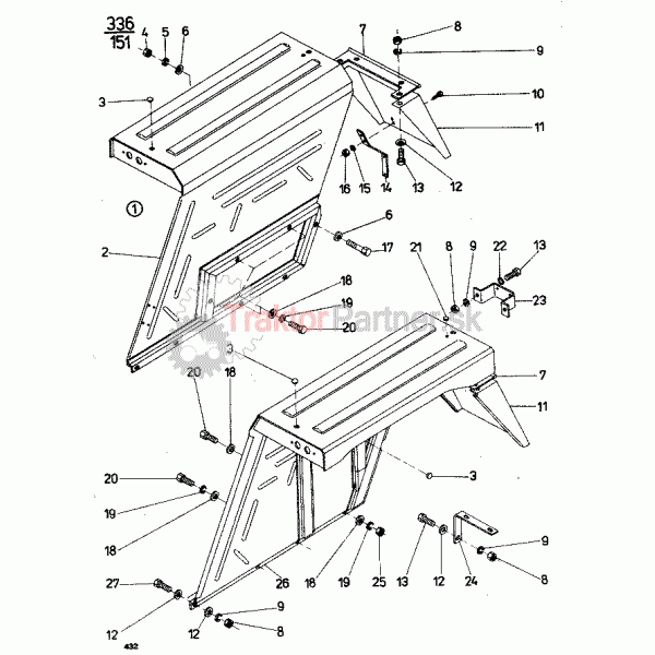 Zadné blatníky 38'' pre cabriolet