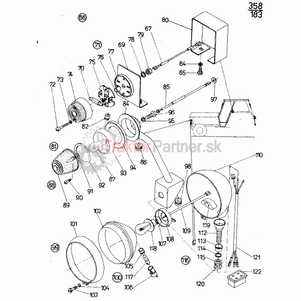 Elektronická inštalácia 3 - svetlo pracovné a smerovkové bočné