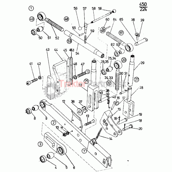 Trojbodový záves s ovládačom