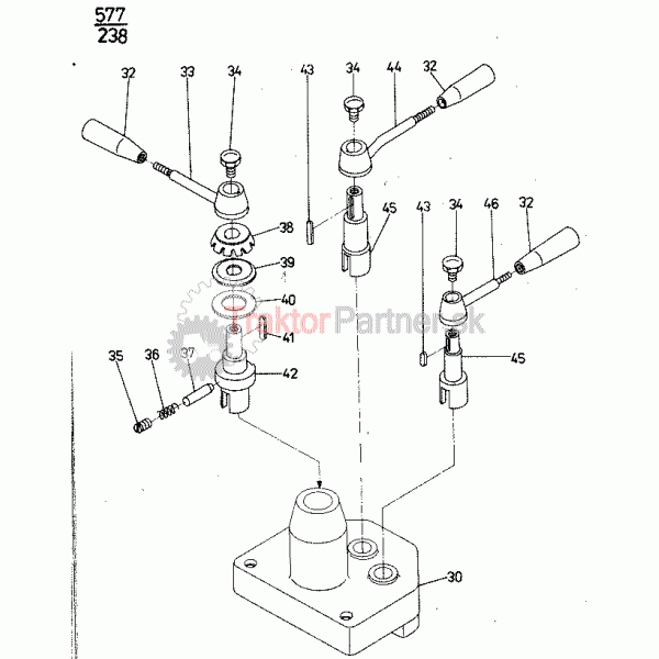 Hriadeľ hydrostatického riadenia