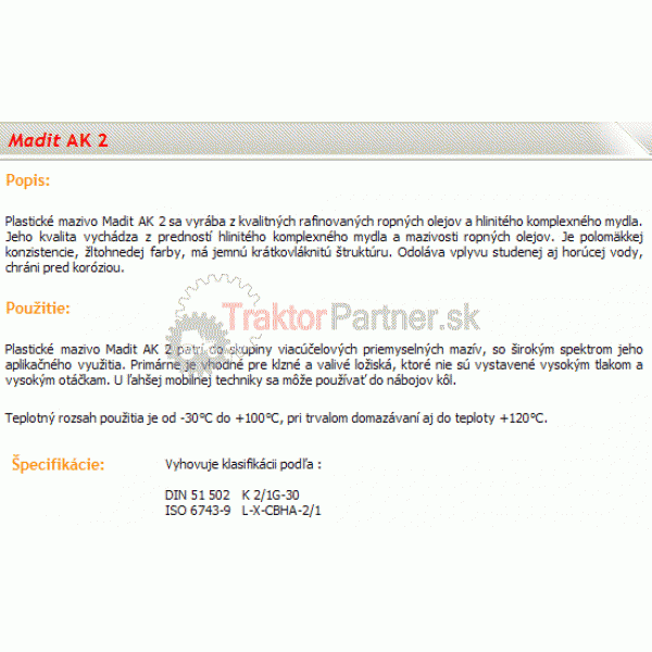 Plastické mazivo AK2