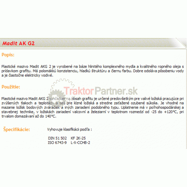 Plastické mazivo AKG2