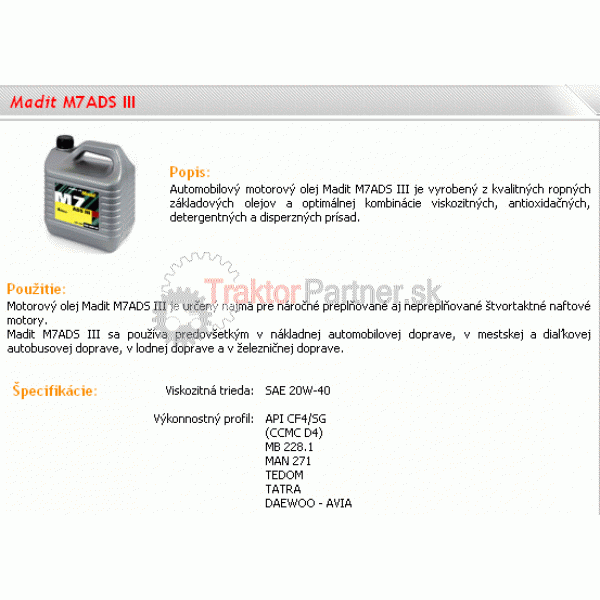 Olej Madit M7ADSIII