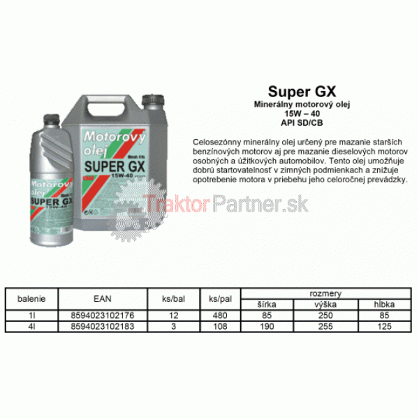 Olej Super GX