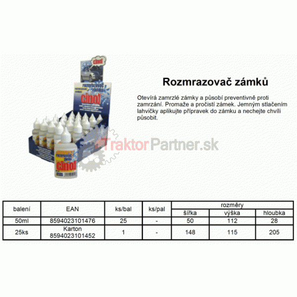 Rozmrazovač zámkov