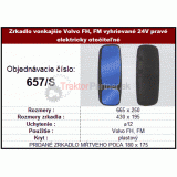 Zrkadlo vonkajšie Volvo FH,FM vyhrievané 24V pravé elektricky otoč - 657/S