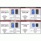 Zrkadlo C270 dvojdielne pravé 275x165 plastové - C270 LDP