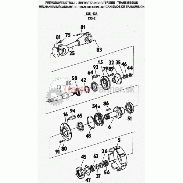 Predný vývodový hriadeľ