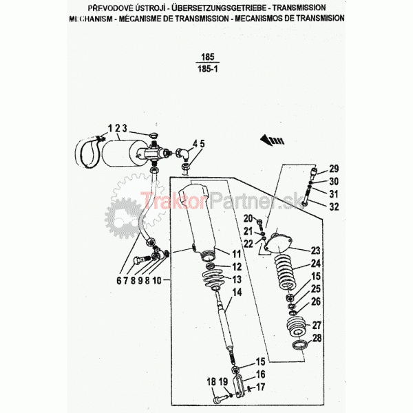 Vývodový a kĺbový hriadeľ Carraro (Synchronizovaná prevodovka) Z 6441,7441,8441