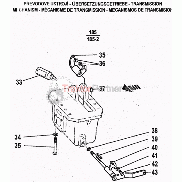 Vývodový a kĺbový hriadeľ Carraro (Synchronizovaná prevodovka) Z 6441,7441,8441