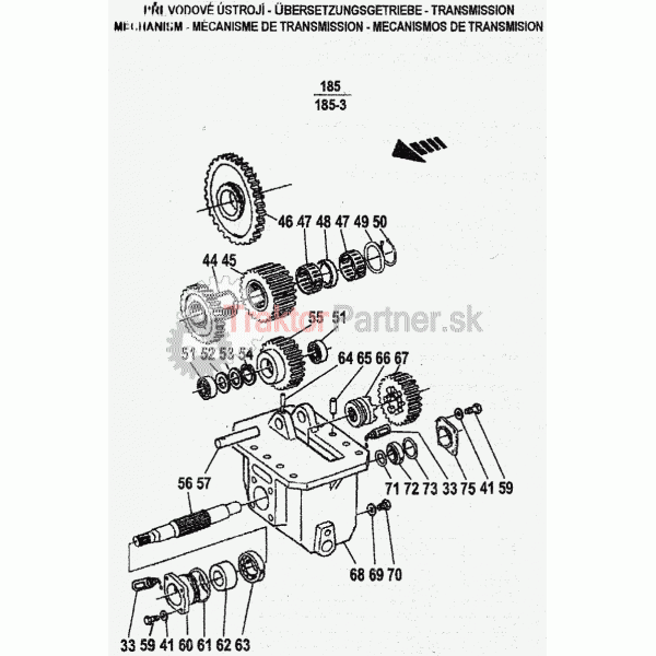 Vývodový a kĺbový hriadeľ Carraro (Synchronizovaná prevodovka) Z 6441,7441,8441