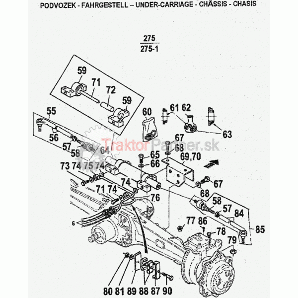 Hydrostatické riadenie Carraro Z 6441,7441,8441